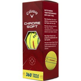 Chrome Soft 360 Triple Track Yellow Golf Balls