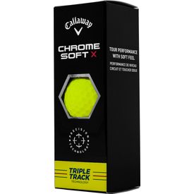 2022 Chrome Soft X Yellow Triple Track Golf Balls