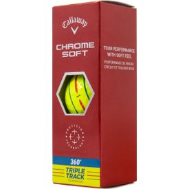 Chrome Soft Yellow 360 Triple Track Golf Balls