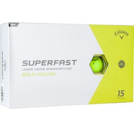 Superfast Bold Yellow Golf Balls - 15 Pack