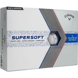 Supersoft Splatter 360 Blue Golf Balls