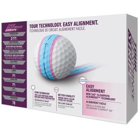 Tour Response Stripe Blue/Pink Golf Balls - Double Dozen