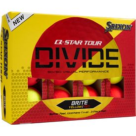 Q-Star Tour Divide 2 Yellow/Red Golf Balls