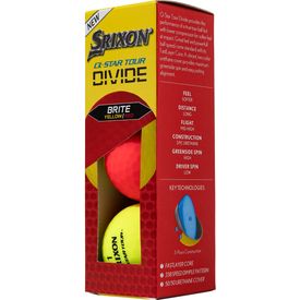 Q-Star Tour Divide 2 Yellow/Red Golf Balls