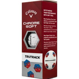 Chrome Soft Blue/Red TruTrack Golf Balls