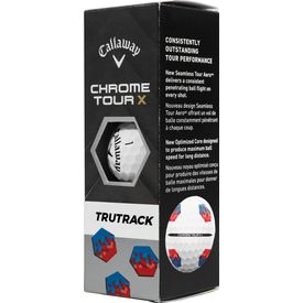 Chrome Tour X Blue/Red TruTrack Golf Balls