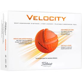 Velocity Matte Orange Golf Balls